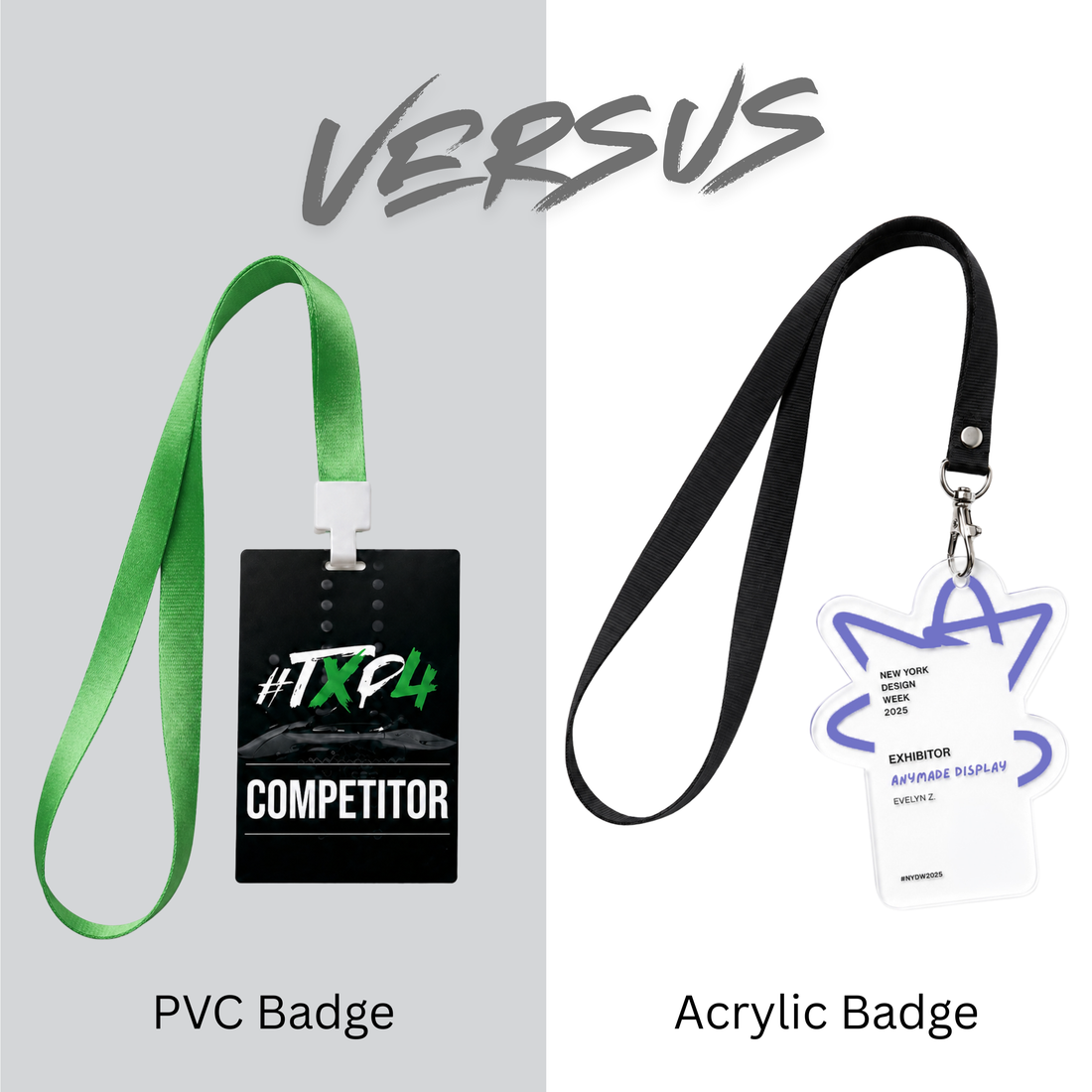 Acrylic Event Badges vs. PVC Badges: Which Is Better for Your Event?