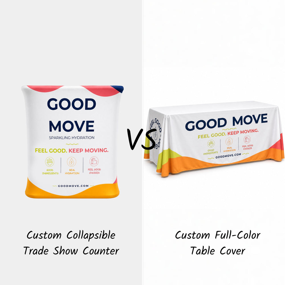Custom Table Cover or Pop-Up Counter: Which Fits Your Booth?