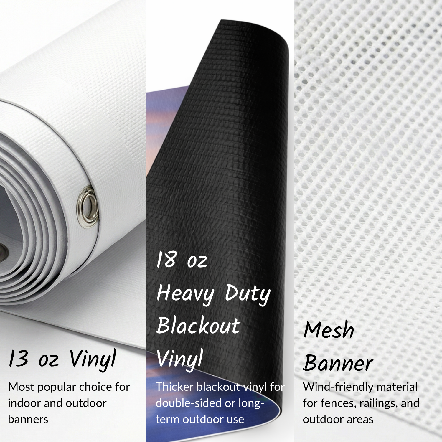 Custom Vertical Vinyl & Mesh Banner