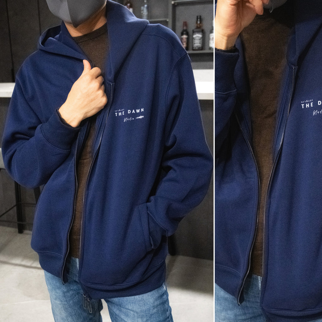 Custom 350 GSM Two-Way Zip Hoodie