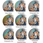 Custom Glitter Holographic Button Pins