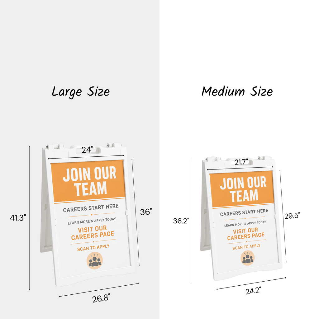 Custom Plastic A-Frame Sidewalk Sign
