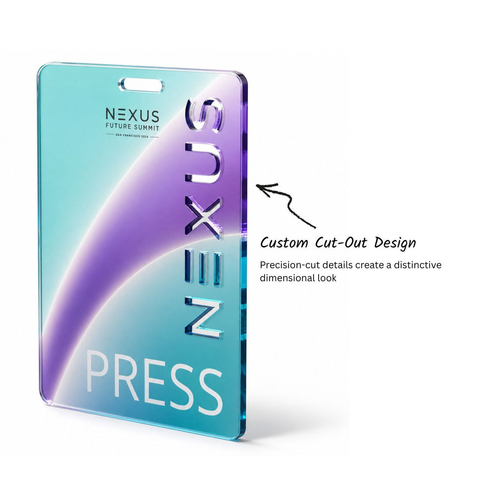 Custom Acrylic Event Badge + FREE Lanyards