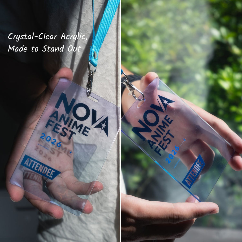 Custom Acrylic Event Badge + FREE Lanyards