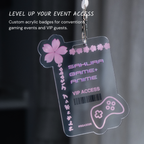 Custom Shape Acrylic Badge + FREE Lanyards