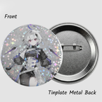 Custom Glitter Holographic Button Pins