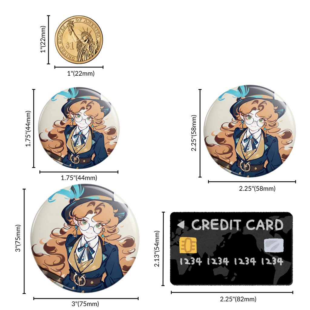 Custom Round Button Pins
