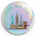 Custom Glitter Holographic Button Pins