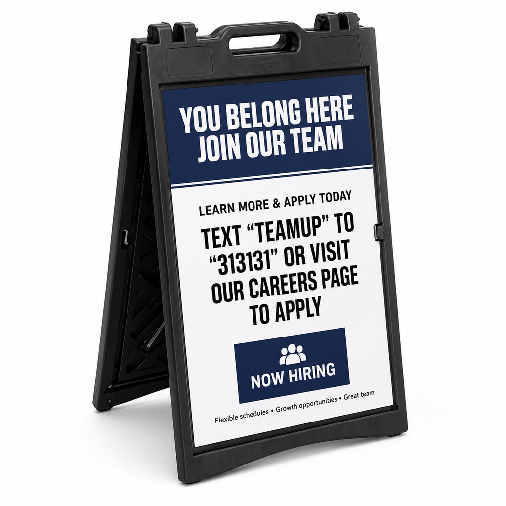 Custom Plastic A-Frame Sidewalk Sign