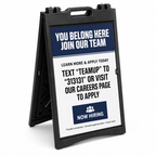 Custom Plastic A-Frame Sidewalk Sign