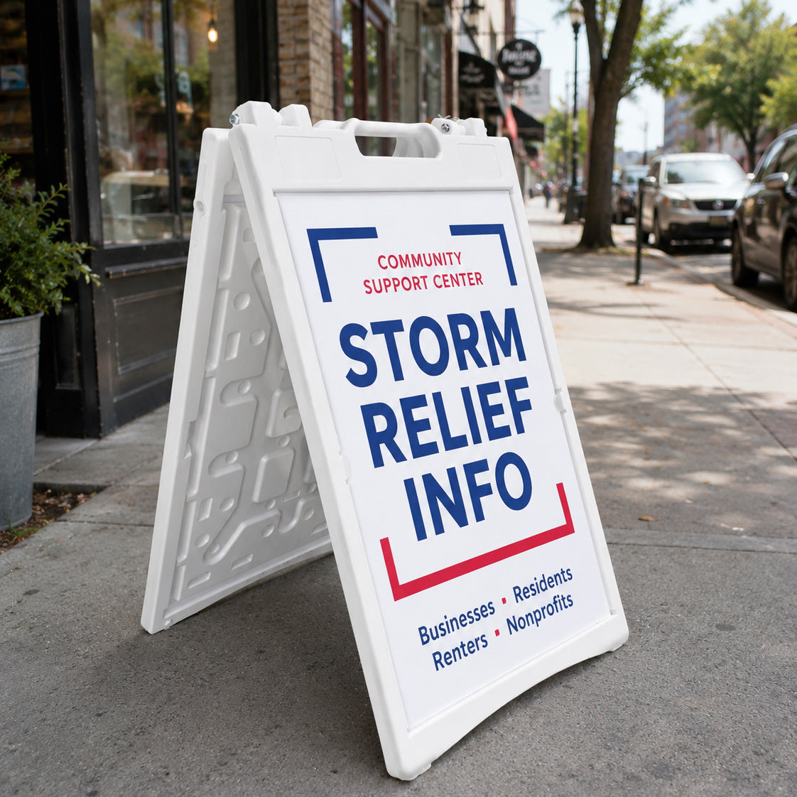 Custom Plastic A-Frame Sidewalk Sign