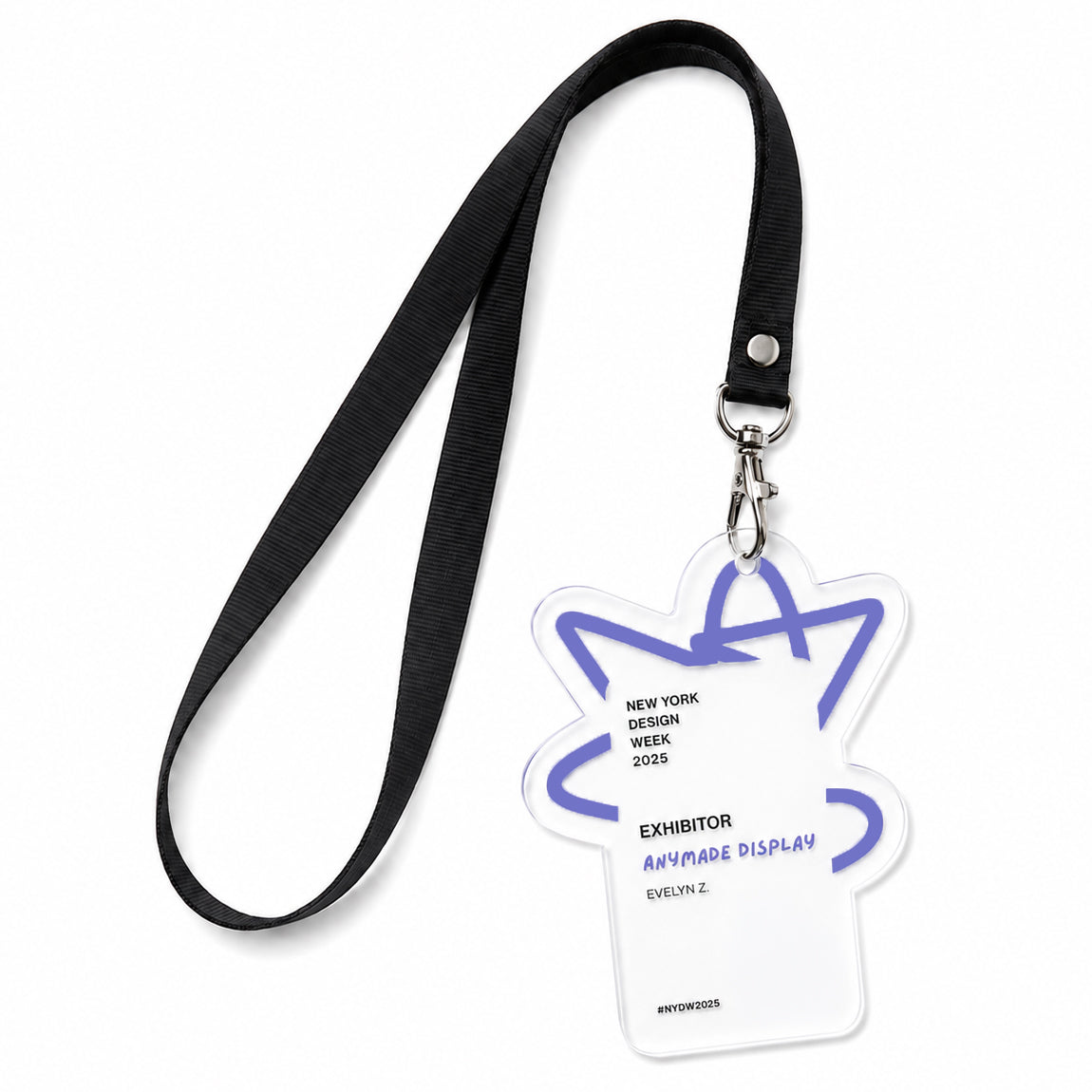 Custom Shape Acrylic Badge + FREE Lanyards