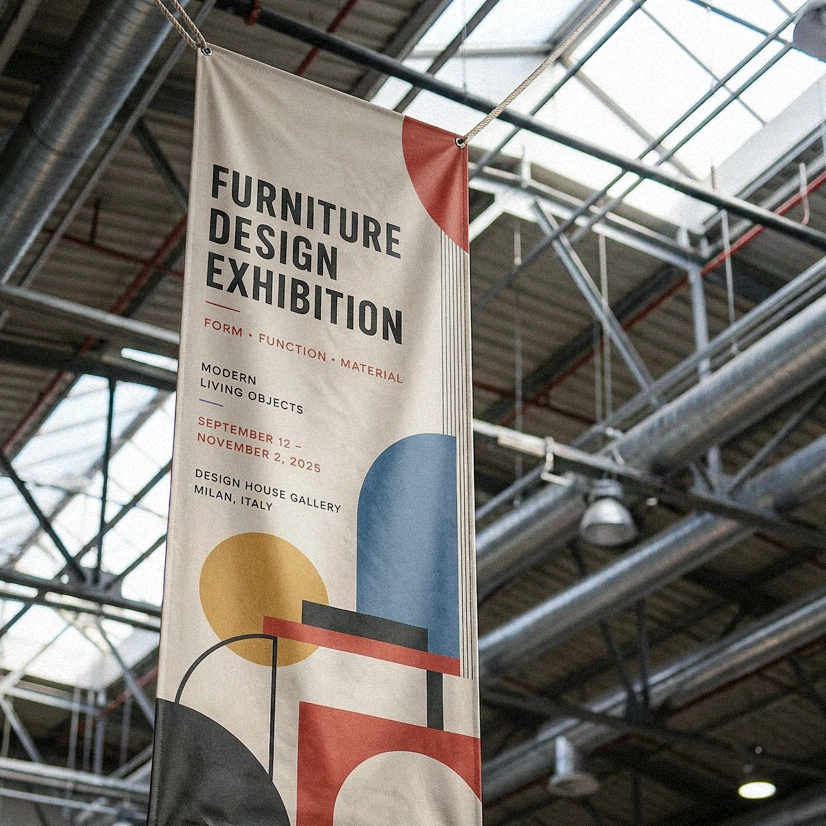 Custom Vertical Vinyl & Mesh Banner