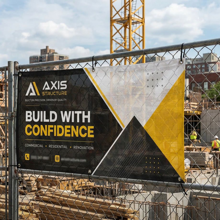 Custom Horizontal Vinyl & Mesh Banner