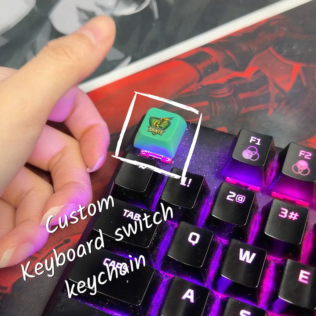 Custom Clickable LED Keycap Keychain