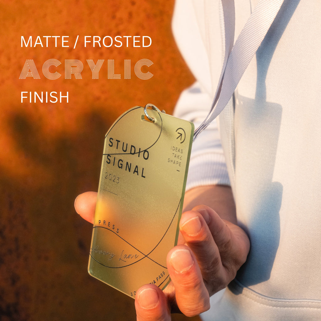 Custom Shape Acrylic Badge + FREE Lanyards
