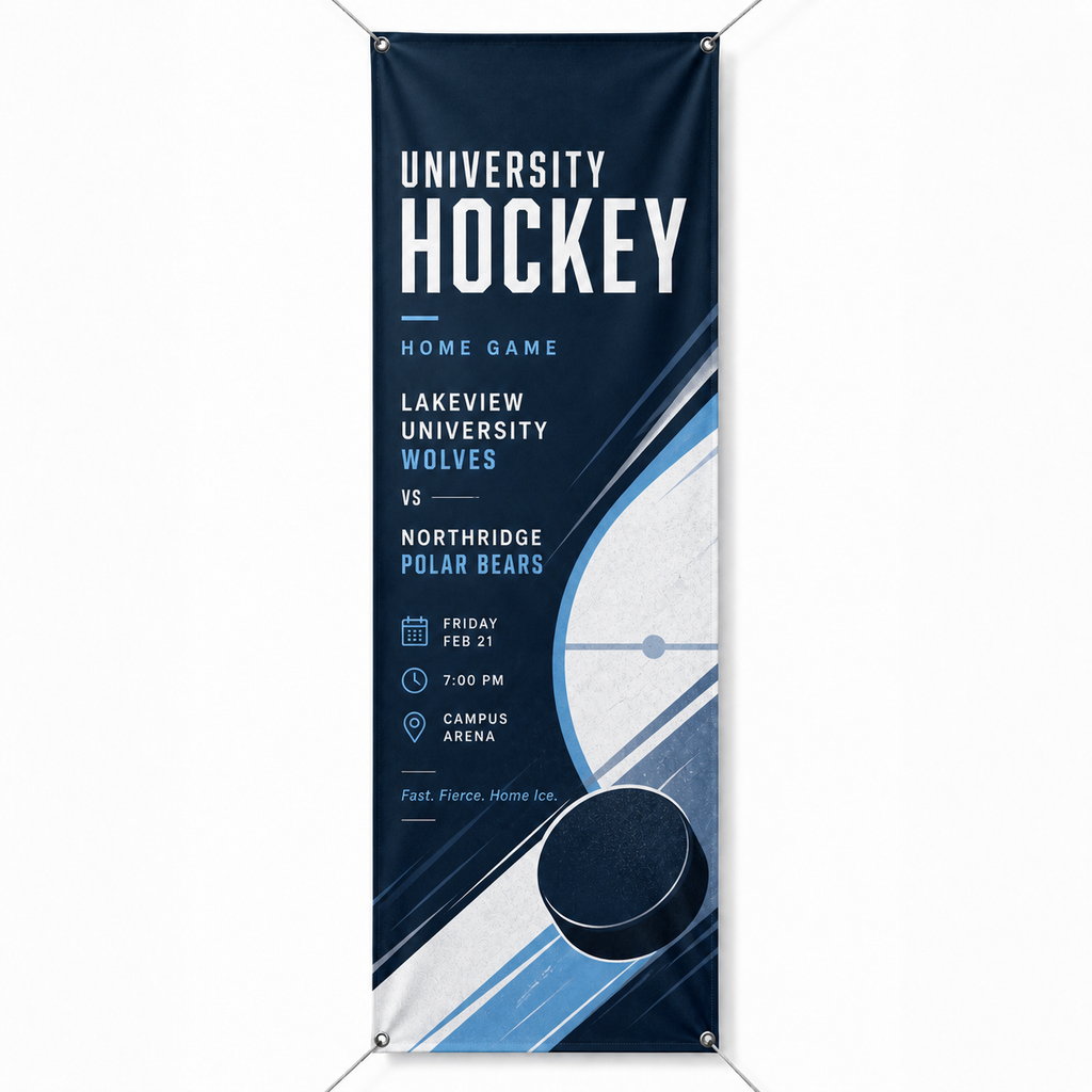 Custom Vertical Vinyl & Mesh Banner