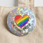 Custom Glitter Holographic Button Pins