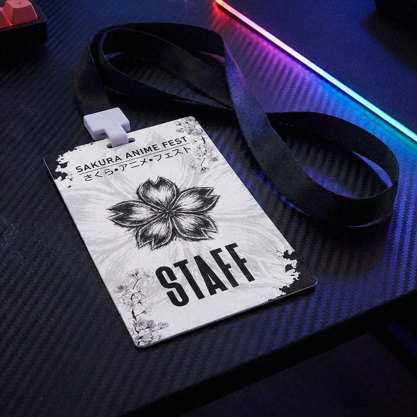 Custom Event Badge With FREE Lanyards